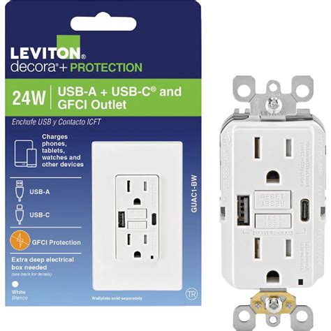 Leviton SmartlockPro White 2-Port USB Charging Outlet with 5-15R Self ...