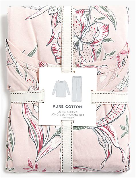 Buy Pure Cotton Floral Pyjama Set at Marks & Spencer
