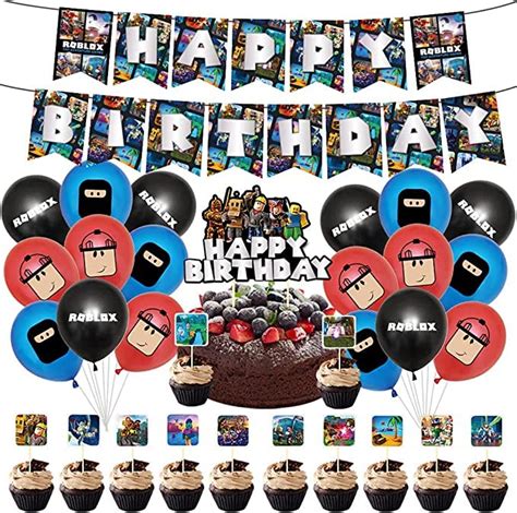 Roblox Balloon Theme Party Supplies Birthday Decoration Party Favor ...