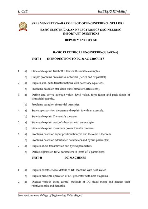 BEEE QB - notes - SREE VENKATESWARA COLLEGE OF ENGINEERING::NELLORE ...