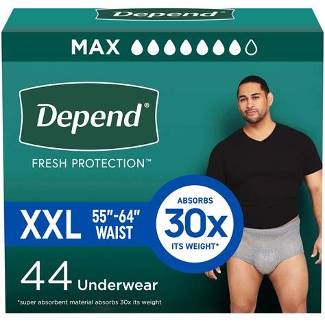 Depend Fit Flex Incontinence Underwear For Men Maximum Absorbency ...