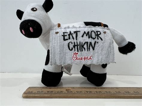 Chick-fil-A "Eat Mor Chicken" Advertisement Cow Plush Stuffed Animal 5 ...