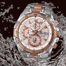 Buy Casio Edifice EFR-539SG-7A5VUDF White Analog Dial Dual Tone ...