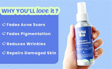 WildOak 5% Vitamin C & Niacinamide Brightening Face Moisturizer ...