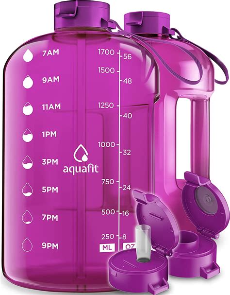 Buy AQUAFIT Half Gallon Water Bottle with Straw Half Gallon Water Jug ...
