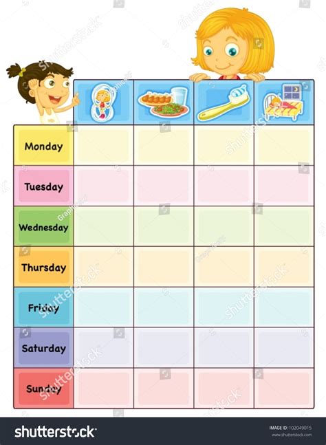 Daily Routine Time Chart 的图像结果