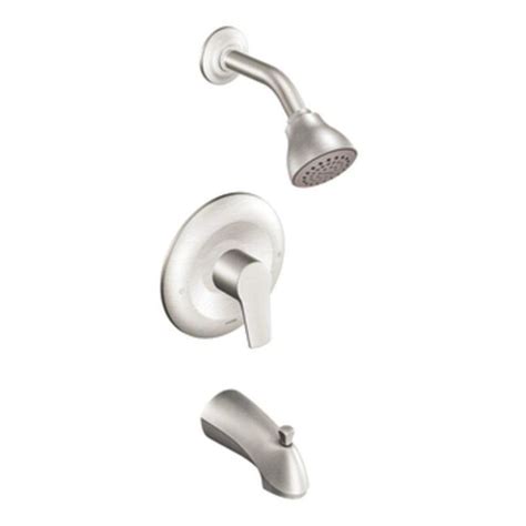 Moen Method Brushed Nickel 1-Handle Bathtub and Shower Faucet Trim Kit ...
