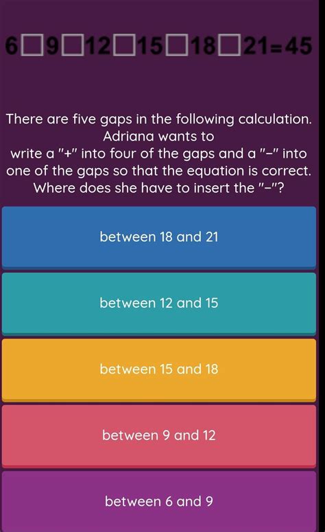 there are five gaps in the following calculation. adriana wants to ...