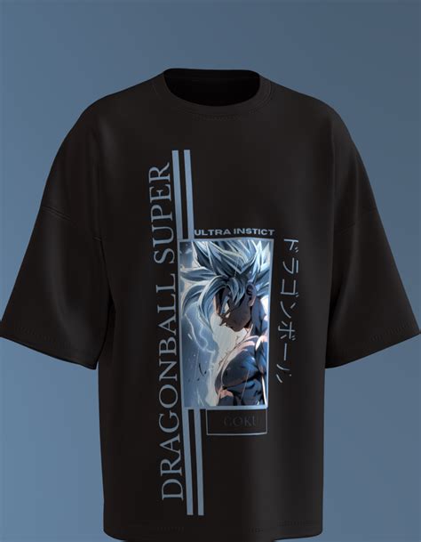 Oversized Anime T-Shirt Level 1: Dragon Ball Super "Ultra Instinct Gok ...