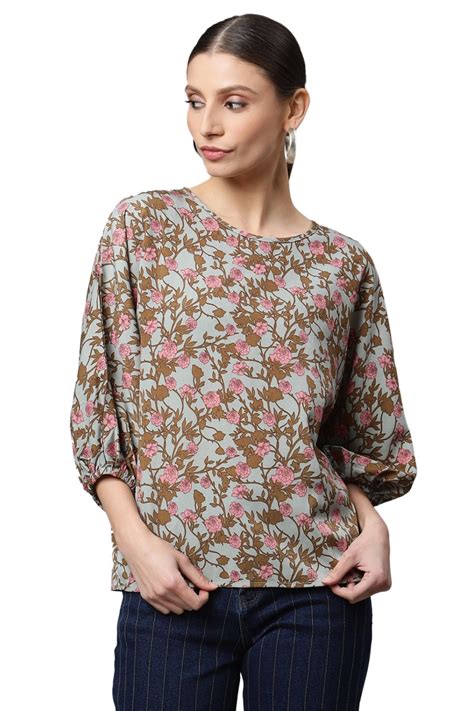 Regular Fit Floral Printed Top – Global Republic