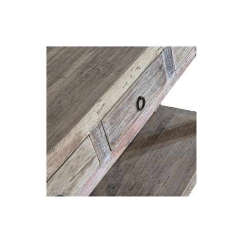 Console en Teck Recyclé - Design Brut, Meuble Écologique & Raffiné – woodstock import