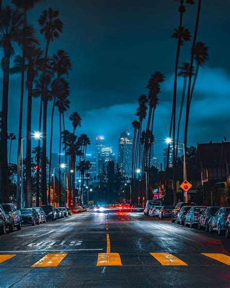 Los Angeles Streets At Night