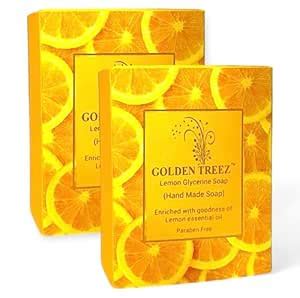 Buy Golden treez lemon handmade bath soap for tan removal, acne ...