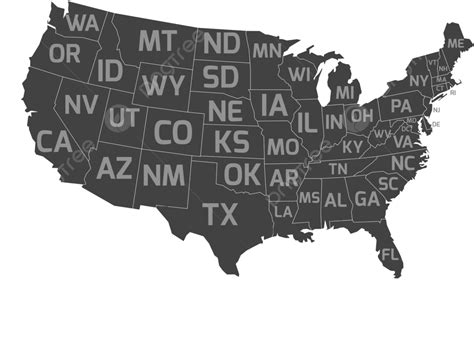 USA Map Abbreviation 的图像结果