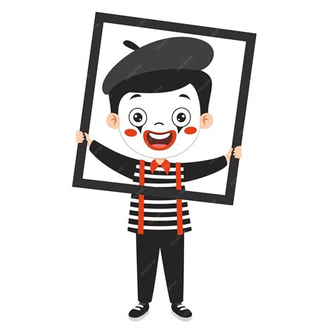 Cartoon drawing of a pantomime | Premium Vector