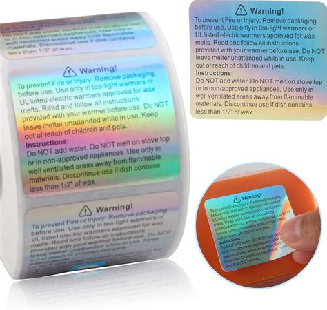 Buy MILIVIXAY 600 Pieces Wax Melt Warning Labels Candle Warning Labels ...