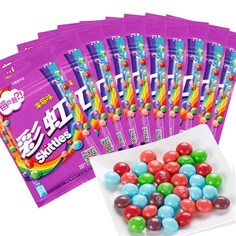 箭牌彩虹糖缤纷充气糖果袋40g*20包原果味酸劲果莓味儿童零食-阿里巴巴