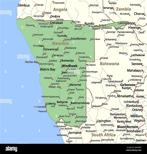 Map of namibia hi-res stock photography and images - Alamy
