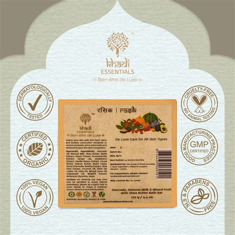 Buy KHADI ESSENTIALS RASIK MIXED FRUIT SOAP WITH AVOCADO|ORGANIC ...