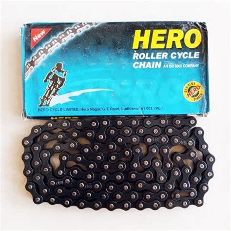 Hero Roller Cycle Chain, Genuine Spare Part, ISO 9002 Certified, Black ...