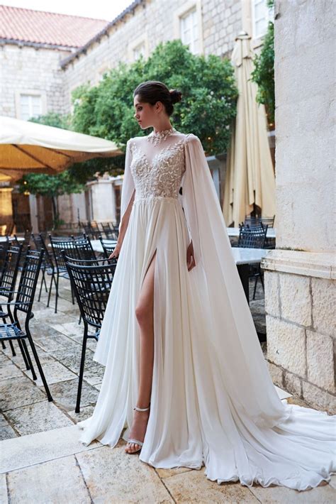 Long Sleeve Cape Wedding Dress Online | bellvalefarms.com