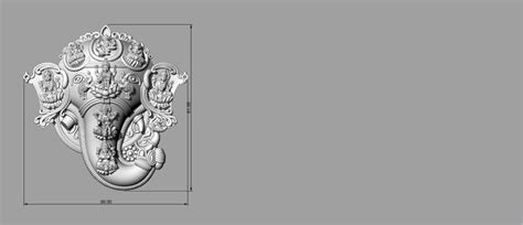 Elephant Design Laxmi Pendant 3D Model