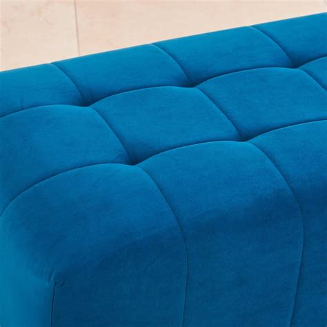 Buy Velvetica Tufted Fabric Bench - Blue from Home Centre at just INR ...