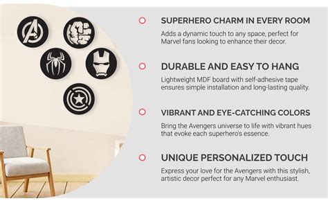 Buy 300Sparkles Avenger Fan Themed Wooden Wall Decor Round Hanging Best ...