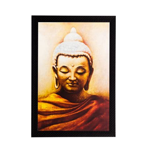 eCraftIndia 'Enlightening Lord Buddha' UV Art Painting (Synthetic Wood ...