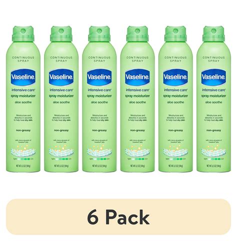 (6 pack) Vaseline Intensive Care Spray Lotion Aloe Soothe 6.5 oz ...