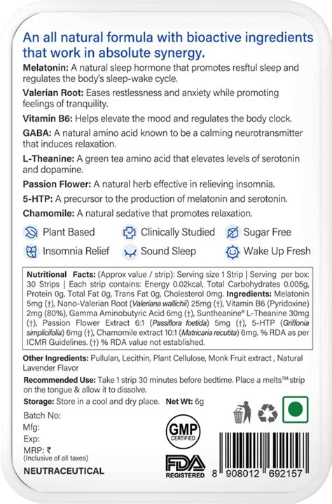 Buy WELLBEING NUTRITION MELTS RESTFUL SLEEP FOR INSOMNIA RELIEF 30 ...