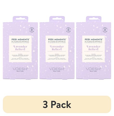 (3 pack) VOESH Pedi Moments 4 Step Pedicure Treatment in Lavender ...