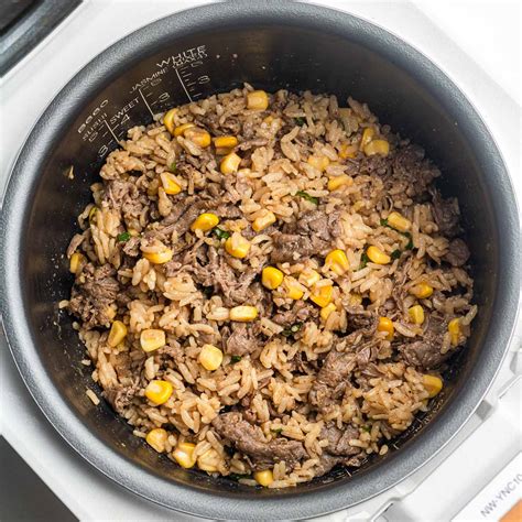 Rice Cooker Beef Pepper Rice (Pepper Lunch) - Okonomi Kitchen
