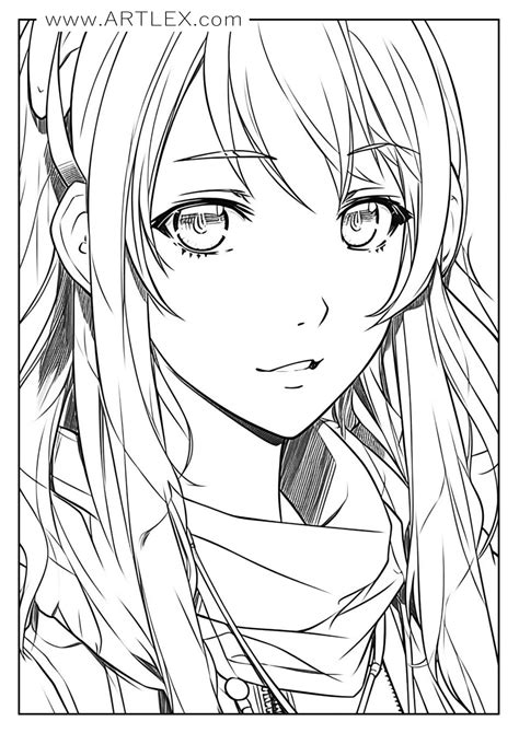 Free Anime Colouring Pages - Jenny Printable