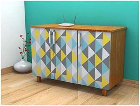 IOS Engineered Wood Side Board Cabinet Storage with 3 Doors and Digital ...