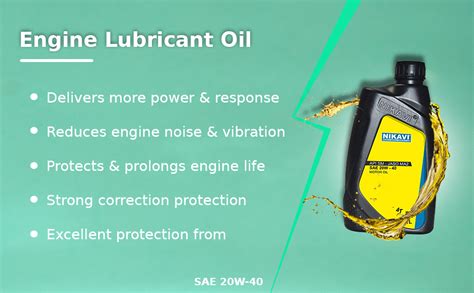 NIKAVI 20W-40 Engine Lubricant Oil - 1 Litre (PACK OF 1) : Amazon.in ...