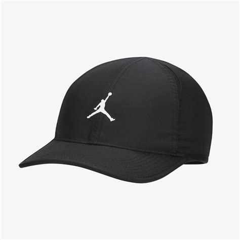 Jordan | DRI-FIT CLUB UNSTRUCTURED CURVED BILL CAP { BLACK/BLACK/WHITE ...