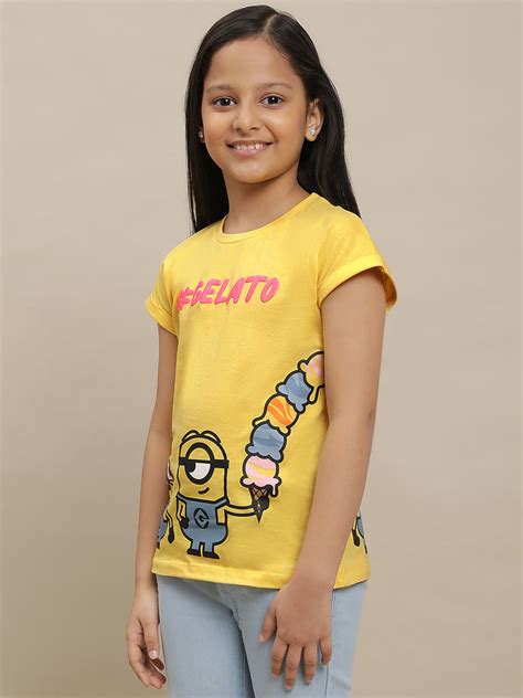 Minions Yellow Tshirt For Girls – Kidsville