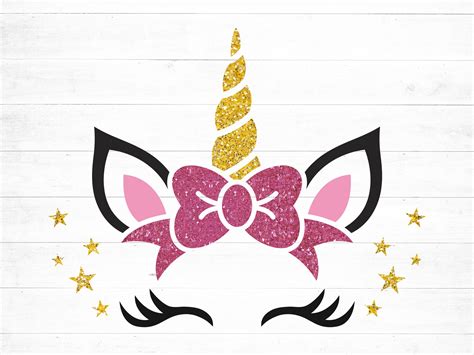 Unicorn Bow Head Svg Unicorn Girl Birthday Face Svg Cricut - Etsy Canada