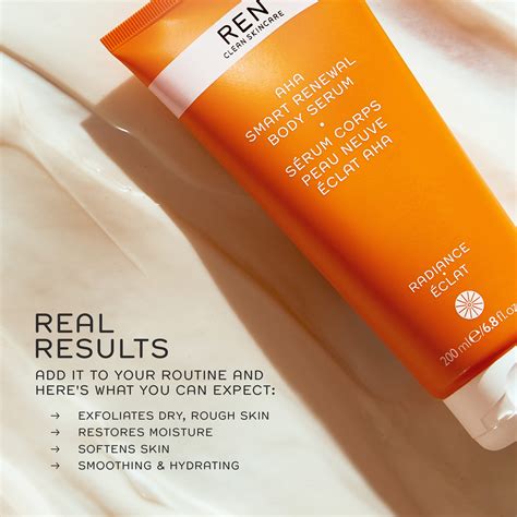 Buy REN Clean Skincare - AHA Body Serum - Lactic Acid for Gentle ...