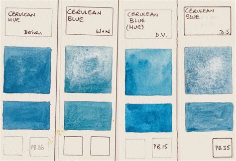 Jane Blundell Artist: Watercolour Comparisons 8 - Blues