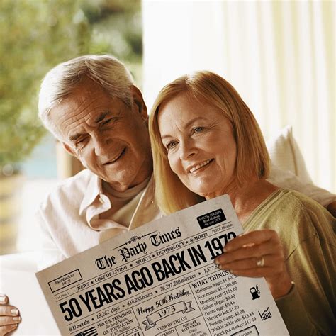 Buy Happy 50th Birthday Card Gift for Men Women, Large 50 Year Old ...