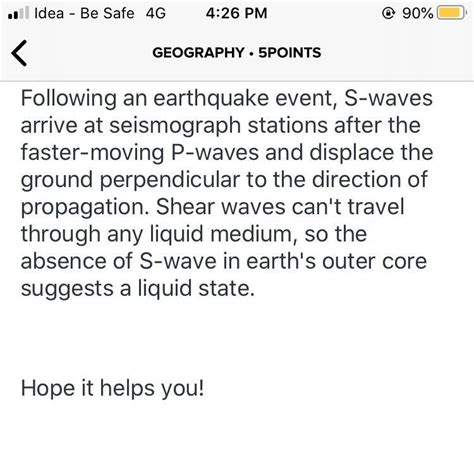 can secondary wave of earthquake travel through sea? - Brainly.in