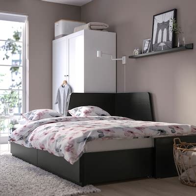 FLEKKE day-bed w 2 drawers/2 mattresses, black-brown/Ågotnes firm ...