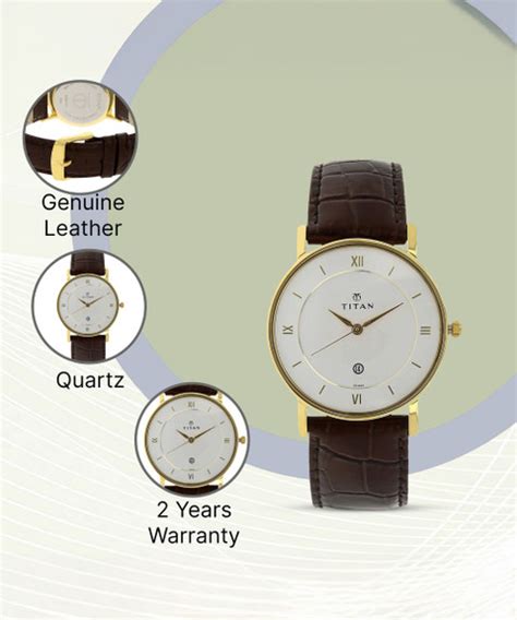 Titan NQ9162YL01 Titan ClaStainless Steelique with Date White Dial ...