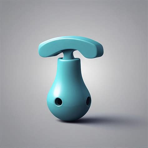 A blue object with a hole in the top that has a hole in it | Premium AI ...