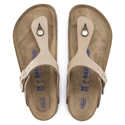 Gizeh Soft Footbed Nubuck Leather Sandcastle | BIRKENSTOCK