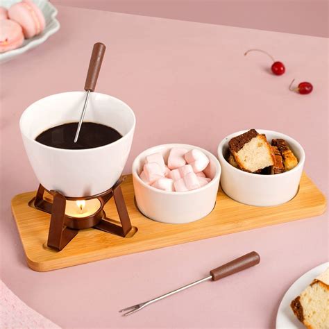 Ceramic Chocolate Fondue Set Online - Premium Fondue Set | Nestasia