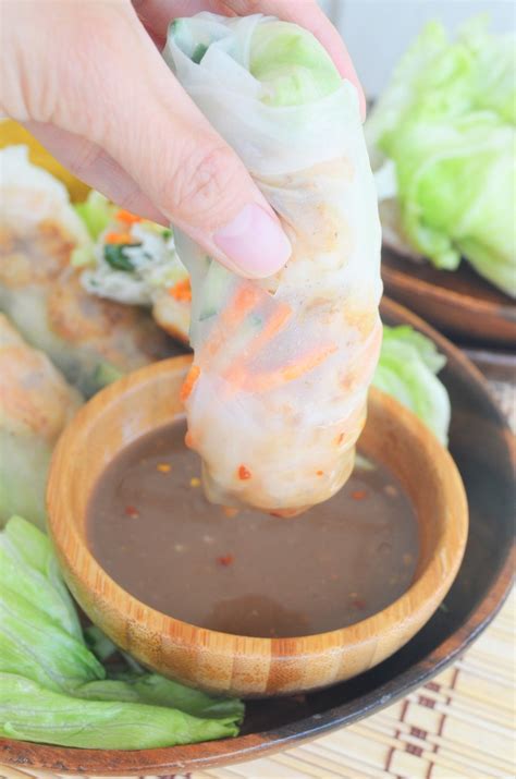 Peanut sauce, Shrimp spring rolls, Homemade peanut sauce