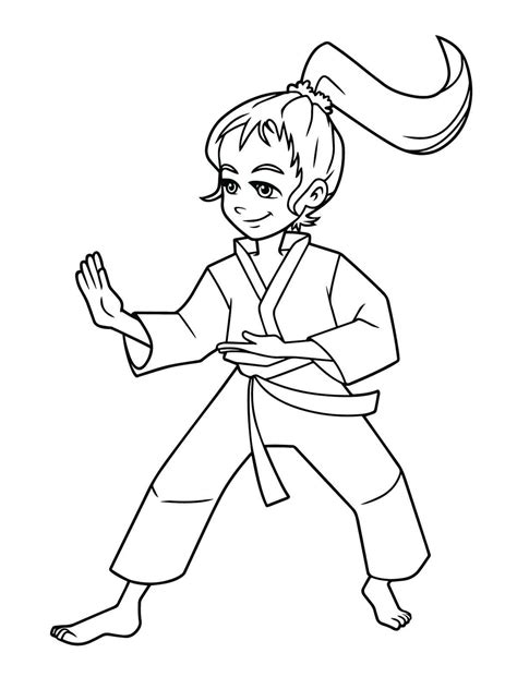 Karate Coloring Pages 的图像结果